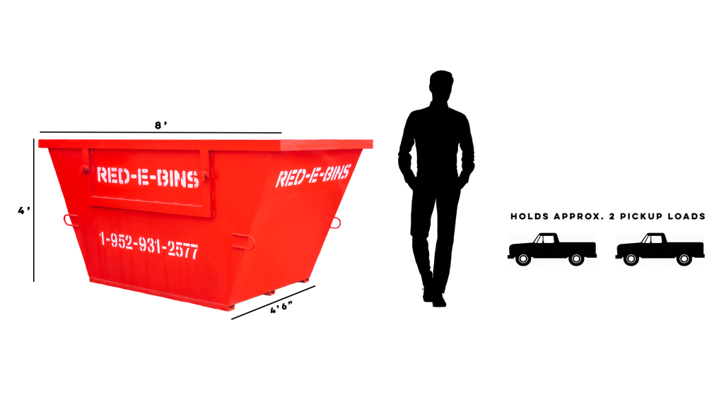 5 yard bin size diagram
